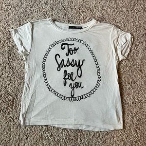 Too sassy for you crop top brandy Melville